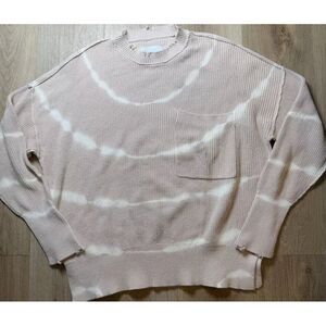 Anthropologie Pistola Darya Distressed Mystic Dove Tie Dye 100% Cotton Sweater S